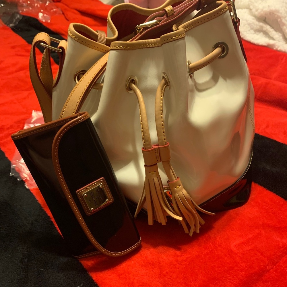 Dooney & Bourke Drawstring Purse & Patent wallet